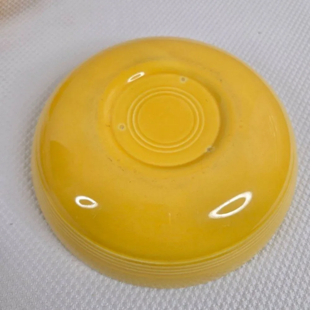 Vintage Yellow Fiesta Ware Bowls Saucers Lot Of 6